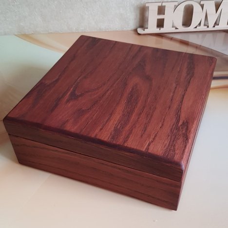 Шкатулка на 3 часов с отделениями. Дерево. Замша