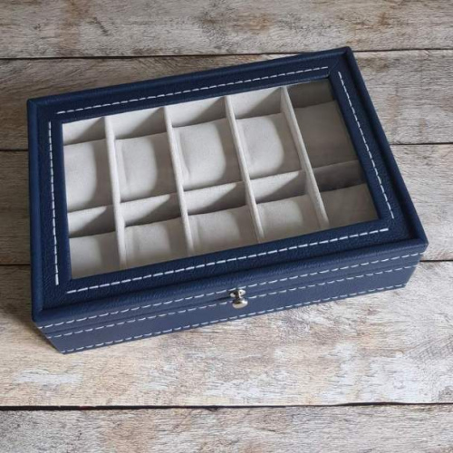 Шкатулка на 10 часов. Кожа. Замша