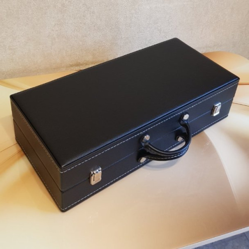 Чемоданчик на 3 часов + ручек. Кожа. Замша