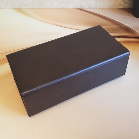 Шкатулка на 4 часов. Кожа. Замша